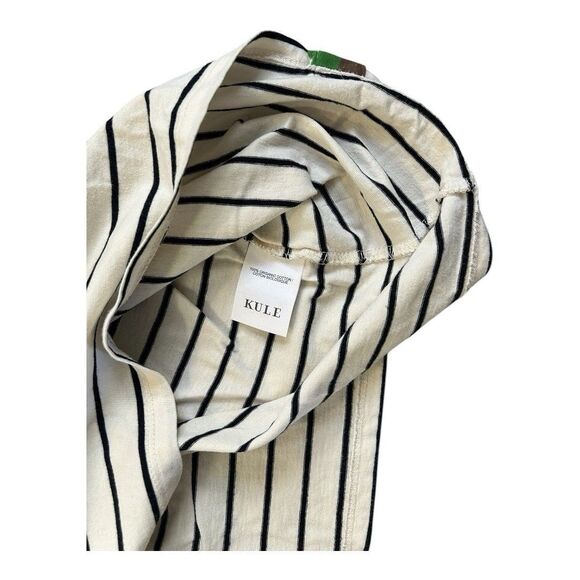 Women's Kule Black White The Modern Long Sleeve Cotton T-Shirt Top Size L - Picture 8 of 10